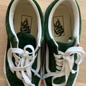 Vans Classic Green and White Shoes